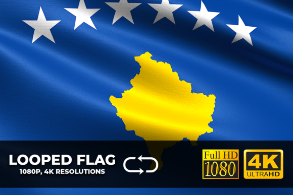 Download Kosovo Looping Flag 4K Resolution - Premium Resources