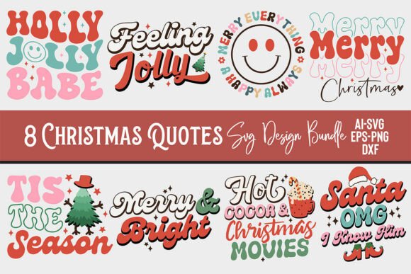 Download Christmas Quotes SVG Design Bundle - Christmas quote Collection