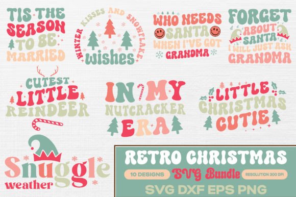 Download Retro Christmas Quotes SVG Bundle - Christmas quote Collection