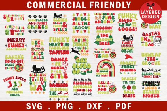 Download 30 Groovy Retro Christmas Quotes SVG - Christmas quote Collection