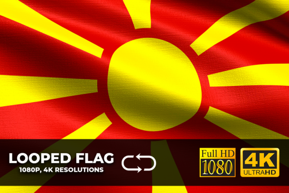 Download Macedonia Looping Flag 4K Resolution - Premium Resources